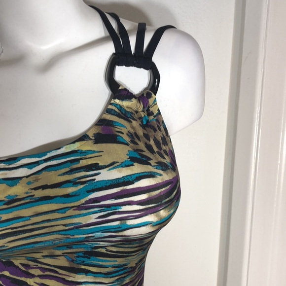 Nordstrom A. CHE‎ Into The Wild One Shoulder Leopard Swimsuit Swim Bathing Suit - Picture 8 of 16